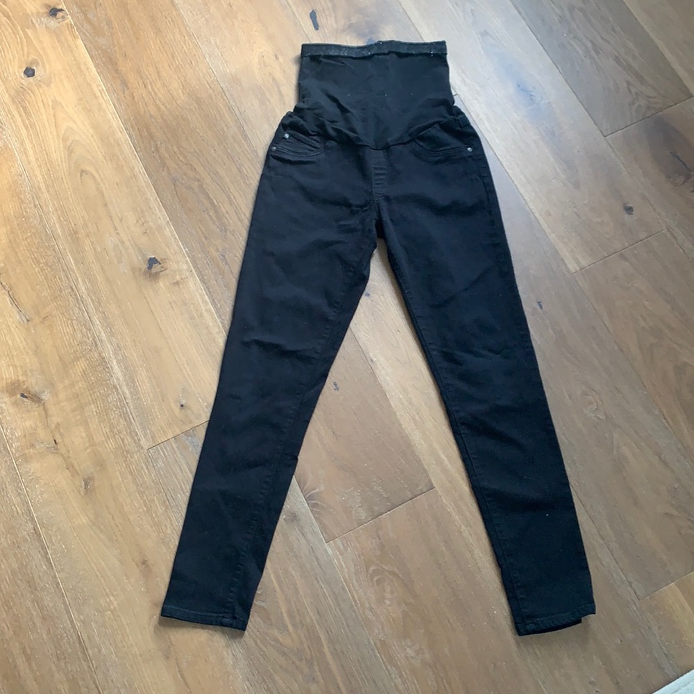 AG maternity black skinny jeans size 29